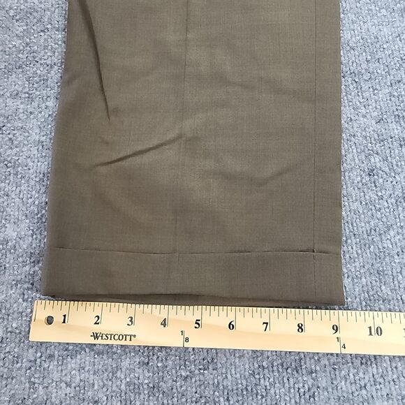 Brooks Brothers Pants Mens 36R (35x30) Brown 100% Wool Pleated Brooksease Casual - Picture 10 of 16